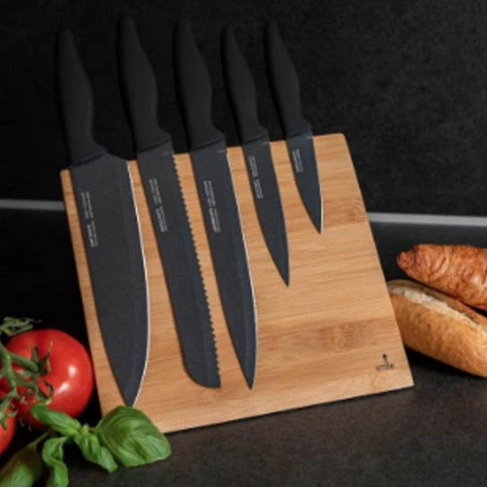 Coupon ???? Smile® Smile SNS-4 Messenset Met Magnetisch Blok - 5 Messen - Bamboe ???? 1 Coupon ???? Smile® Smile SNS-4 Messenset Met Magnetisch Blok - 5 Messen - Bamboe ????