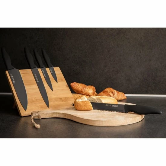 Coupon ???? Smile® Smile SNS-4 Messenset Met Magnetisch Blok - 5 Messen - Bamboe ???? 8 Coupon ???? Smile® Smile SNS-4 Messenset Met Magnetisch Blok - 5 Messen - Bamboe ???? - Afbeelding 8