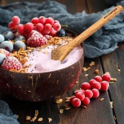 Hete verkoop ???? Ecowize Coconut Bowls (Set Van 3) - Kokosnoot Kom & Schaal - Met 3 Lepels, 3 Vorken En 8 Bamboe Rietjes - Zero Waste & Herbruikbaar - Duurzaam Cadeau ⌛ -Tefal Shop 550x550 566