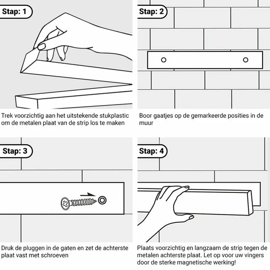 Coupon ???? Alheco Messenmagneet - Met Siliconen Beschermlaag Voor Messen - Inclusief Schroeven En Pluggen - Magneetstrip - RVS - Zilver - 26cm ✔️ 2 Coupon ???? Alheco Messenmagneet - Met Siliconen Beschermlaag Voor Messen - Inclusief Schroeven En Pluggen - Magneetstrip - RVS - Zilver - 26cm ✔️ - Afbeelding 2