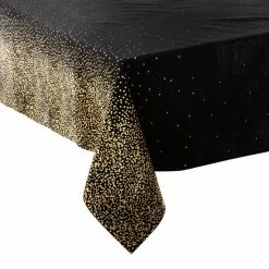 Flash-uitverkoop ???? Konges Slöjd DELUXE Tafelkleed - Leop Zwart Met Goud - 140 X 240 Cm - Kersttafelkleed ????