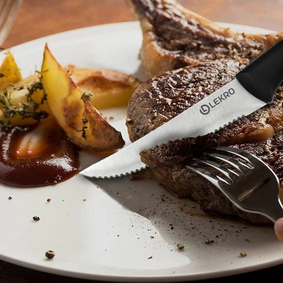 Kopen ???? Lekro Steakmessen – 8-delige Steakmessenset – Vaatwasserbestendig - RVS - Grijs ???? 13 Kopen ???? Lekro Steakmessen – 8-delige Steakmessenset – Vaatwasserbestendig - RVS - Grijs ???? - Afbeelding 13