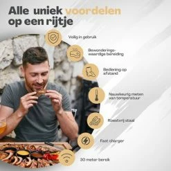 Gloednieuw ❤️ Vulpes Goods Vulpes Kitchen® Vleesthermometer Draadloos PRO - 2-in-1 Oventhermometer - BBQ Thermometer - App & Bluetooth - Thermometer Koken - Meater - RVS & Fast Charger - 30 Meter ???? 17 Gloednieuw ❤️ Vulpes Goods Vulpes Kitchen® Vleesthermometer Draadloos PRO - 2-in-1 Oventhermometer - BBQ Thermometer - App & Bluetooth - Thermometer Koken - Meater - RVS & Fast Charger - 30 Meter ???? -Tefal Shop 550x550 670