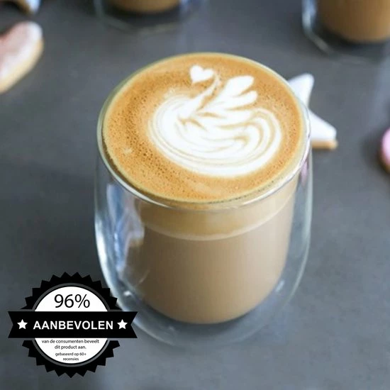Coupon ???? Altom Design Luxe Dubbelwandige Koffieglazen - Cappuccino Glazen - Dubbelwandige Theeglazen - 350 ML - 4 Stuks ???? 4 Coupon ???? Altom Design Luxe Dubbelwandige Koffieglazen - Cappuccino Glazen - Dubbelwandige Theeglazen - 350 ML - 4 Stuks ???? - Afbeelding 4