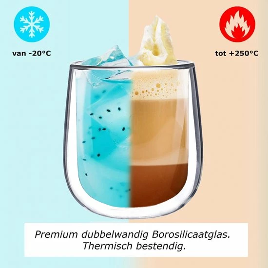 Coupon ???? Altom Design Luxe Dubbelwandige Koffieglazen - Cappuccino Glazen - Dubbelwandige Theeglazen - 350 ML - 4 Stuks ???? 10 Coupon ???? Altom Design Luxe Dubbelwandige Koffieglazen - Cappuccino Glazen - Dubbelwandige Theeglazen - 350 ML - 4 Stuks ???? - Afbeelding 10