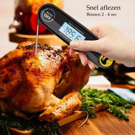 Goedkoopste ???? Nauwkeurige Keukenthermometer Met Ophangmagneet – Waterdicht - Digitale BBQ Thermometer - Vleesthermometer Keuken - Kernthermometer - Temperatuur Range -50 °C Tot 300°C - Qwality4u ❤️ 4 Goedkoopste ???? Nauwkeurige Keukenthermometer Met Ophangmagneet – Waterdicht - Digitale BBQ Thermometer - Vleesthermometer Keuken - Kernthermometer - Temperatuur Range -50 °C Tot 300°C - Qwality4u ❤️ - Afbeelding 4