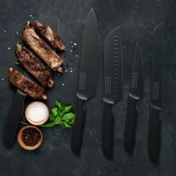 Beste recensies van ???? Hescom Messenset 7-delig Inclusief Messenblok - Roestvrijstaal / RVS Met Keramische ???? Coating Incl. Koksmes, Broodmes, Hakmes En Keukenschaar ???? -Tefal Shop 550x550 79