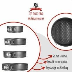 Hete verkoop ❤️ Krumble Springvorm Set - 4 Delig - Ø 26/24/18/12 Cm - Set Van Vier Spring Bakvormen - Taartvorm - Bakvorm - Anti-aanbak - Bakblik - Grijs ???? 14 Hete verkoop ❤️ Krumble Springvorm Set - 4 Delig - Ø 26/24/18/12 Cm - Set Van Vier Spring Bakvormen - Taartvorm - Bakvorm - Anti-aanbak - Bakblik - Grijs ???? -Tefal Shop 550x550 796