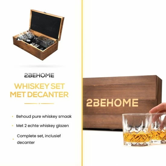 Aanbiedingen ???? 2BEHOME Whiskey Set Met Decanteer Karaf - Incl. 2 Whiskey Glazen En 6 Whiskey Stones En Luxe Geschenkdoos - Whisky - Cadeau Voor Man/vrouw ✨ 8 Aanbiedingen ???? 2BEHOME Whiskey Set Met Decanteer Karaf - Incl. 2 Whiskey Glazen En 6 Whiskey Stones En Luxe Geschenkdoos - Whisky - Cadeau Voor Man/vrouw ✨ - Afbeelding 8