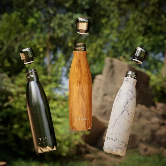 Korting ???? TIGR The Original - Drinkfles - Thermosfles - RVS - 500ml - Bruin Hout - Met Afwasborstel ???? 7 Korting ???? TIGR The Original - Drinkfles - Thermosfles - RVS - 500ml - Bruin Hout - Met Afwasborstel ???? - Afbeelding 7