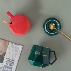 Nieuw ???? Merkloos Mok - Mok Set - Koffiemok - Koffiebeker - Beker - Mokken En Bekers - Beker Met Lepel En Deksel - 400 Ml - Keramiek - Diamant Vorm - Vrienden - Groen/Blauw ???? 9 Nieuw ???? Merkloos Mok - Mok Set - Koffiemok - Koffiebeker - Beker - Mokken En Bekers - Beker Met Lepel En Deksel - 400 Ml - Keramiek - Diamant Vorm - Vrienden - Groen/Blauw ???? -Tefal Shop 550x550 851