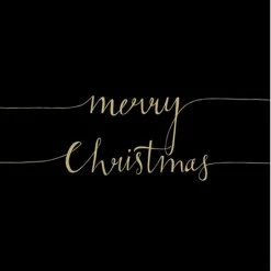 Goedkoopste ???? Ambiente Kerstservetten - Merry ❄ Christmas - Zwart - Goud - 100%FSC - 3-laags - 33x33cm ????
