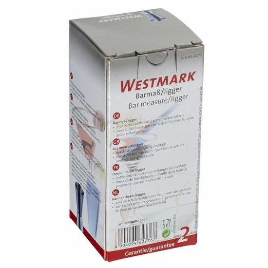 Hete verkoop ???? Westmark Maatbeker/Barmaatje, Jigger Voor Cocktails - 2 Maateenheden: 2/4 Cl - RVS ???? 2 Hete verkoop ???? Westmark Maatbeker/Barmaatje, Jigger Voor Cocktails - 2 Maateenheden: 2/4 Cl - RVS ???? - Afbeelding 2