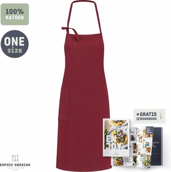 Flash-uitverkoop ???? Sophie Nørdinn Schort Van Sophie Nordinn® - Keukenschort Malmö (Rood) - Schorten Voor Vrouwen - 87 X 77 Cm ???? 1 Flash-uitverkoop ???? Sophie Nørdinn Schort Van Sophie Nordinn® - Keukenschort Malmö (Rood) - Schorten Voor Vrouwen - 87 X 77 Cm ????