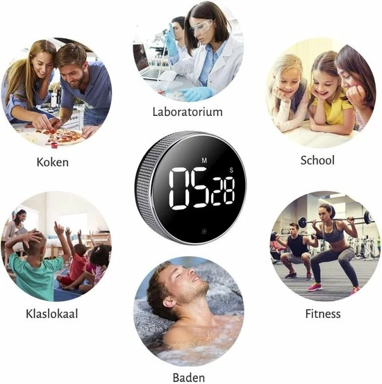 Goedkoopste ???? P-Repair Digitale Kookwekker - Smart Timer - LED Display - Magnetisch Met Handige Draaiknop ???? 4 Goedkoopste ???? P-Repair Digitale Kookwekker - Smart Timer - LED Display - Magnetisch Met Handige Draaiknop ???? - Afbeelding 4