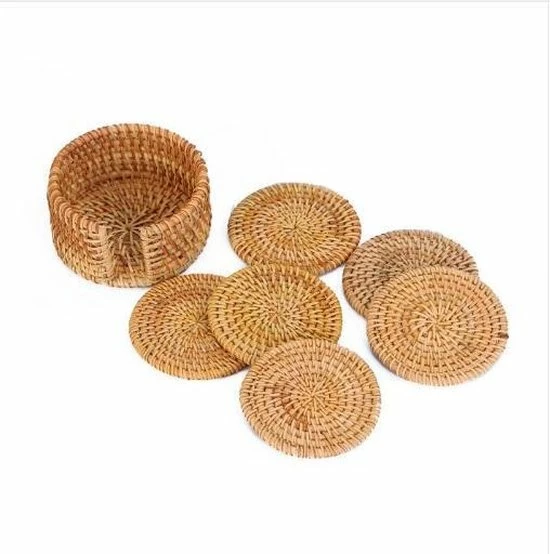 Kopen ✨ Merkloos Handgemaakte Rotan Onderzetters - Set Van 6 Stuks– Onderleggers Voor Glazen Inclusief Houder– Bamboo Hout - 10CM ???? 3 Kopen ✨ Merkloos Handgemaakte Rotan Onderzetters - Set Van 6 Stuks– Onderleggers Voor Glazen Inclusief Houder– Bamboo Hout - 10CM ???? - Afbeelding 3