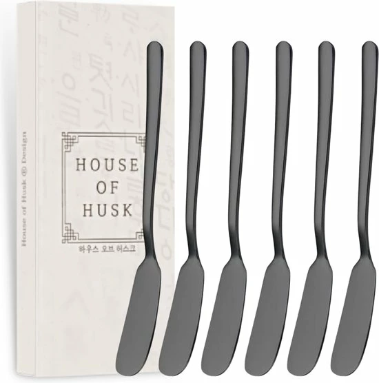 Aanbiedingen ⭐ House Of Husk Botermesjes Set - Zwart - RVS - Botermes - Smeermessen - Tapas Mesjes - 6 Stuks ???? 8 Aanbiedingen ⭐ House Of Husk Botermesjes Set - Zwart - RVS - Botermes - Smeermessen - Tapas Mesjes - 6 Stuks ???? - Afbeelding 8