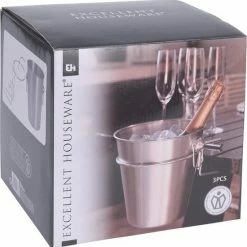 Gloednieuw ???? Excellent Houseware RVS Wijnkoeler - IJsemmer - Met Tafelhouder - Ø20,5 Cm - 3 Liter ???? 9 Gloednieuw ???? Excellent Houseware RVS Wijnkoeler - IJsemmer - Met Tafelhouder - Ø20,5 Cm - 3 Liter ???? -Tefal Shop 550x557