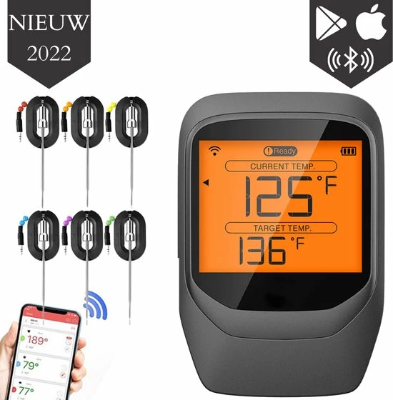 Top 10 ???? Grillig - Pro Smart Vleesthermometer - Draadloze BBQ Thermometer Met 6 Sondes - Geschikt Voor BBQ - Oven - Grill - Formuis - Inclusief Batterij En App ⌛ 1 Top 10 ???? Grillig - Pro Smart Vleesthermometer - Draadloze BBQ Thermometer Met 6 Sondes - Geschikt Voor BBQ - Oven - Grill - Formuis - Inclusief Batterij En App ⌛