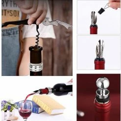 Top 10 ???? Merkloos Wijnopener Accesoires Set - Kurkentrekker - Druppelvanger - Stopper - Wijnschenker -Luxe Doos Zwart ???? 7 Top 10 ???? Merkloos Wijnopener Accesoires Set - Kurkentrekker - Druppelvanger - Stopper - Wijnschenker -Luxe Doos Zwart ???? -Tefal Shop 550x561 3