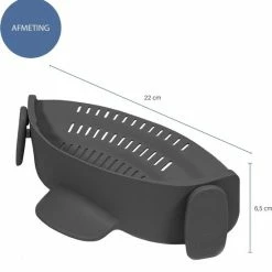 Gloednieuw ⭐ Krumble Siliconen Vergiet Opzetstuk Voor Op De Pan / Afgieter / Veilig Afgieten / Afgietdeksel / BPA-vrije Keukenzeef - Grijs ⭐ -Tefal Shop 550x564 4