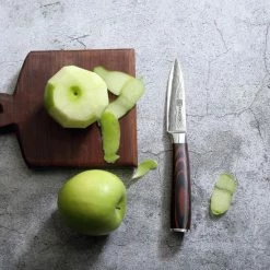 Korting ✔️ PAUDIN N8 Professioneel RVS Japans Groentemes 9 Cm - Vlijmscherp Schilmes Gemaakt Van Hoogwaardig Roestvast Duits Carbonstaal - Damascus Patroon - Klein Officemes - Nu Extra Scherp Geprijst - Black Friday - Sint En Kerst ???? -Tefal Shop 550x565 4