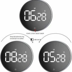 Goedkoop ???? RSQUAD® - Digitale Timer - Pomodoro Timer - Digitale Kookwekker - Magnetisch - LED Scherm - Handige Draaiknop - Keukentimer ???? 8 Goedkoop ???? RSQUAD® - Digitale Timer - Pomodoro Timer - Digitale Kookwekker - Magnetisch - LED Scherm - Handige Draaiknop - Keukentimer ???? -Tefal Shop 550x568 1