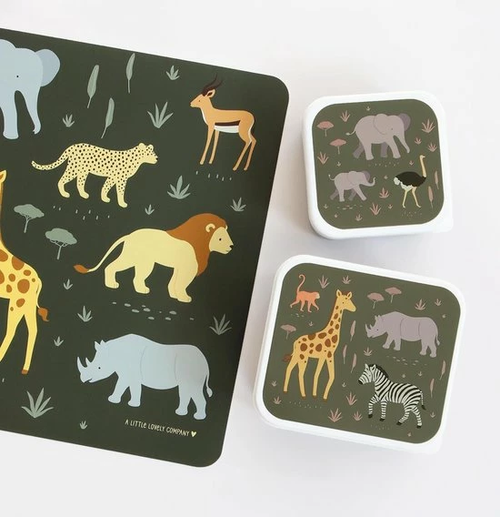 Beste Pirce ???? Placemat Voor Kinderen: Savanne - A Little Lovely Company ???? 3 Beste Pirce ???? Placemat Voor Kinderen: Savanne - A Little Lovely Company ???? - Afbeelding 3