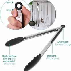 Goedkoop ???? Navaris Keukentang Set Van 2 - Serveertang - Voedseltang - Vleestang - Barbecuetang - Roestvrij Staal En Siliconen - 23 & 30 Cm - Zwart ???? 13 Goedkoop ???? Navaris Keukentang Set Van 2 - Serveertang - Voedseltang - Vleestang - Barbecuetang - Roestvrij Staal En Siliconen - 23 & 30 Cm - Zwart ???? -Tefal Shop 550x570