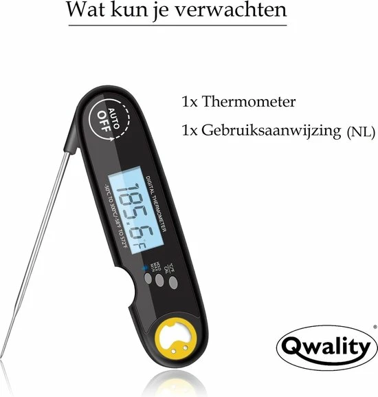 Goedkoopste ???? Nauwkeurige Keukenthermometer Met Ophangmagneet – Waterdicht - Digitale BBQ Thermometer - Vleesthermometer Keuken - Kernthermometer - Temperatuur Range -50 °C Tot 300°C - Qwality4u ❤️ 8 Goedkoopste ???? Nauwkeurige Keukenthermometer Met Ophangmagneet – Waterdicht - Digitale BBQ Thermometer - Vleesthermometer Keuken - Kernthermometer - Temperatuur Range -50 °C Tot 300°C - Qwality4u ❤️ - Afbeelding 8