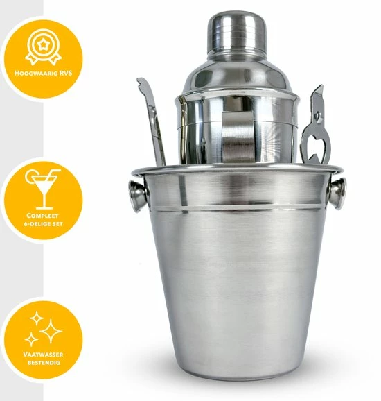 Beste Pirce ???? MDO Cocktailshaker - 6-delig - Cocktailshaker Set - 500ML - RVS ???? 3 Beste Pirce ???? MDO Cocktailshaker - 6-delig - Cocktailshaker Set - 500ML - RVS ???? - Afbeelding 3