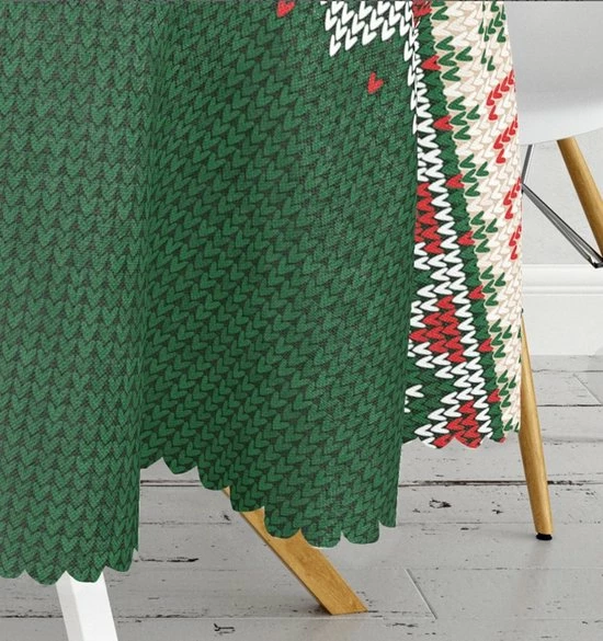 Nieuw ???? Kerst Rendieren - Rond Tafelkleed Ø140cm - ???? Christmas Reindeers - Velvet Textiel - De Groen Home ???? 3 Nieuw ???? Kerst Rendieren - Rond Tafelkleed Ø140cm - ???? Christmas Reindeers - Velvet Textiel - De Groen Home ???? - Afbeelding 3