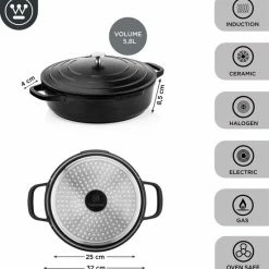 Beste deal ???? Westinghouse Performance Series - Hapjespan Inductie Met Deksel - 32cm Sauteerpan - Oven Geschikt - Zwart ???? 14 Beste deal ???? Westinghouse Performance Series - Hapjespan Inductie Met Deksel - 32cm Sauteerpan - Oven Geschikt - Zwart ???? -Tefal Shop 550x588 1