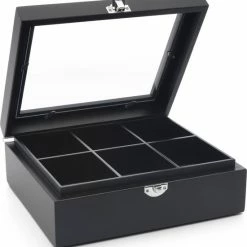 Aanbiedingen ???? Bredemeijer - Theedoos 6-vaks Venster Bamboe Zwart ❤️