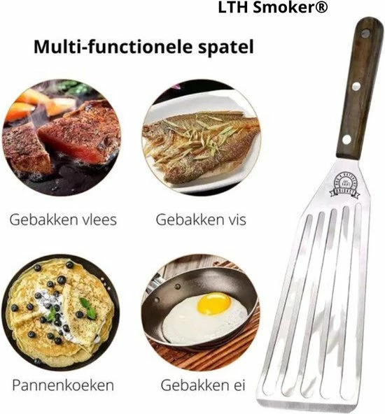 Goedkoop ???? Merkloos Visspatel ( Vis Spatel) RVS Met Houten Handvat Flexibele Keuken Barbecue Spatel ???? 2 Goedkoop ???? Merkloos Visspatel ( Vis Spatel) RVS Met Houten Handvat Flexibele Keuken Barbecue Spatel ???? - Afbeelding 2