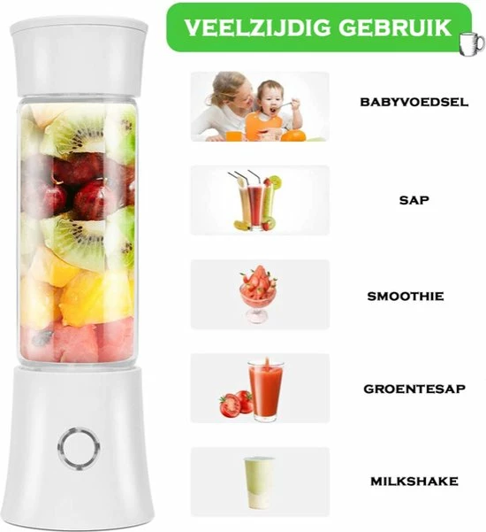 Nieuw ???? Butles Blender - Smoothiemaker - To Go - Draadloos - Oplaadbaar - Inclusief Smoothie Beker - Draagbaar ???? 11 Nieuw ???? Butles Blender - Smoothiemaker - To Go - Draadloos - Oplaadbaar - Inclusief Smoothie Beker - Draagbaar ???? - Afbeelding 11