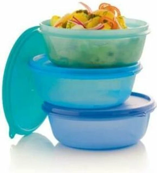 Nieuw ❤️ Tupperware Ruimtesschaaltjes / Mengkommen 600 Ml (Set Van 3) ???? 1 Nieuw ❤️ Tupperware Ruimtesschaaltjes / Mengkommen 600 Ml (Set Van 3) ????
