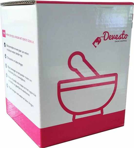 Goedkoop ⌛ Devesto Vijzel Met Stamper - Ø 10,5 Cm - Marmer - Zwart - Mortier ⭐ 4 Goedkoop ⌛ Devesto Vijzel Met Stamper - Ø 10,5 Cm - Marmer - Zwart - Mortier ⭐ - Afbeelding 4