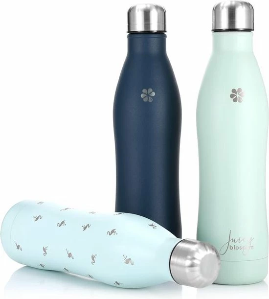 Beste deal ???? Juicy Blossom Drinkfles - 500ml - Stainless Steel Bottle - Roestvrij Staal - Waterfles - Drinkbus - Thermosfles (Nachtblauw) ???? 9 Beste deal ???? Juicy Blossom Drinkfles - 500ml - Stainless Steel Bottle - Roestvrij Staal - Waterfles - Drinkbus - Thermosfles (Nachtblauw) ???? - Afbeelding 9