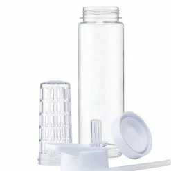 Gloednieuw ???? Merkloos Waterfles Met Naam - Drinkfles Met Rietje - Fruit Filter Infuser - 700 Ml - Wit - Vaderdag Cadeau ???? -Tefal Shop 550x615