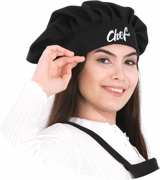 Gloednieuw ???? Merkloos Tavas Chef Koksmuts Met Tekst | Zwart ???? 3 Gloednieuw ???? Merkloos Tavas Chef Koksmuts Met Tekst | Zwart ???? - Afbeelding 3