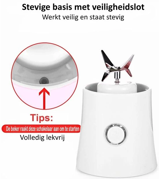 Nieuw ???? Butles Blender - Smoothiemaker - To Go - Draadloos - Oplaadbaar - Inclusief Smoothie Beker - Draagbaar ???? 10 Nieuw ???? Butles Blender - Smoothiemaker - To Go - Draadloos - Oplaadbaar - Inclusief Smoothie Beker - Draagbaar ???? - Afbeelding 10