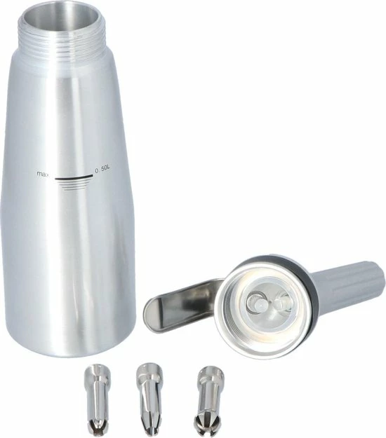 Uitgang ???? 4cookz® Aluminium Slagroomspuit 0,5 Liter - Kidde / Sifon ???? 8 Uitgang ???? 4cookz® Aluminium Slagroomspuit 0,5 Liter - Kidde / Sifon ???? - Afbeelding 8