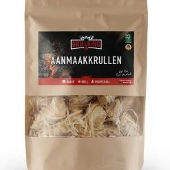 Beste Pirce ???? GrillKing.nl GrillKing - Houtwol Aanmaakkrullen 40 Stuks 500gram FSC® - Aanmaakwokkels - Lange Brandduur ✔️