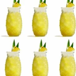 Beste Pirce ⭐ Merkloos Beker - Glas Ananas - 6 Stuks - Zomer - Cocktail -400ml ⌛