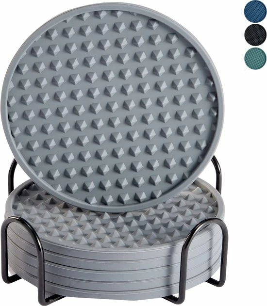 Kopen ???? Castagnola Siliconen Onderzetters Met Houder – Onderzetters Voor Glazen – Onderzetters Design – Onderzettersset – Drink Onderzetters – Hoogwaardige Siliconen – Set Van 6 – Grijs ???? 1 Kopen ???? Castagnola Siliconen Onderzetters Met Houder – Onderzetters Voor Glazen – Onderzetters Design – Onderzettersset – Drink Onderzetters – Hoogwaardige Siliconen – Set Van 6 – Grijs ????