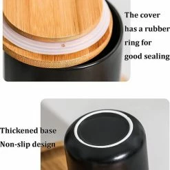 Uitgang ✨ Spieringstore Voorraadpotten Keramiek - Suikerpot 3 Stuks - Deksel Bamboe - Luchtdict Voorraadbussen Potten - Zwart ???? 8 Uitgang ✨ Spieringstore Voorraadpotten Keramiek - Suikerpot 3 Stuks - Deksel Bamboe - Luchtdict Voorraadbussen Potten - Zwart ???? -Tefal Shop 550x636