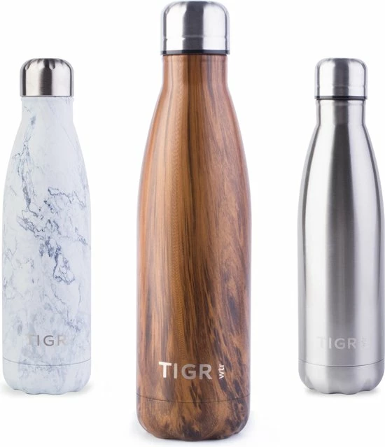Korting ???? TIGR The Original - Drinkfles - Thermosfles - RVS - 500ml - Bruin Hout - Met Afwasborstel ???? 1 Korting ???? TIGR The Original - Drinkfles - Thermosfles - RVS - 500ml - Bruin Hout - Met Afwasborstel ????