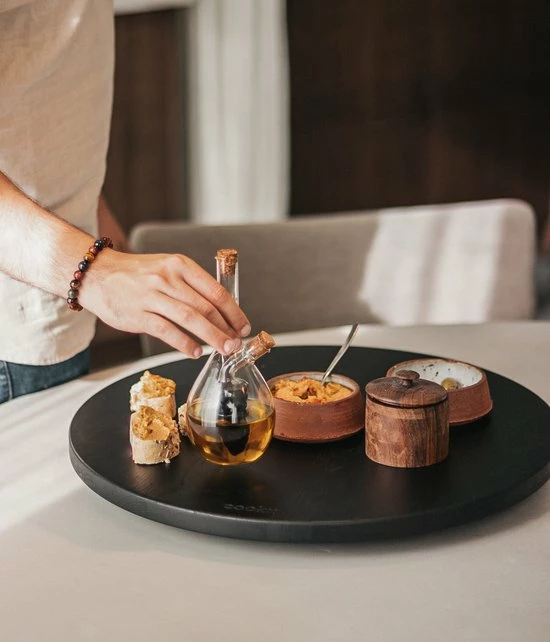 Beste Pirce ???? COOKX Keukenaccessoires COOKX - Eiken Draaiplateau S - Houten Serveerplateau - Matzwart - 40 Cm ???? 4 Beste Pirce ???? COOKX Keukenaccessoires COOKX - Eiken Draaiplateau S - Houten Serveerplateau - Matzwart - 40 Cm ???? - Afbeelding 4