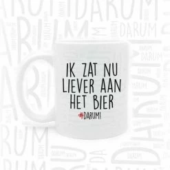 Aanbiedingen ❤️ #DARUM! Mok - Liever Bier - Mok Met Grappige Tekst - Quote ✨